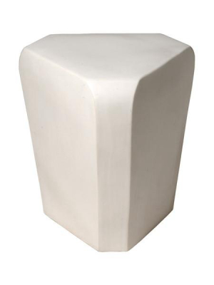 Triangle Stool In White