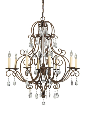 Chateau Collection 8 - Light Single Tier Chandelier