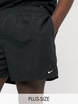 Nike Swimming Plus 5inch Volley Shorts In Black