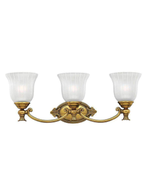 Bath Francoise Bath Three Light Burnished Brass