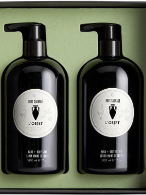 Bois Sauvage Hand And Body Soap + Lotion Gift Set