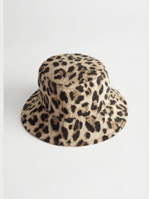 Leopard Jacquard Bucket Hat
