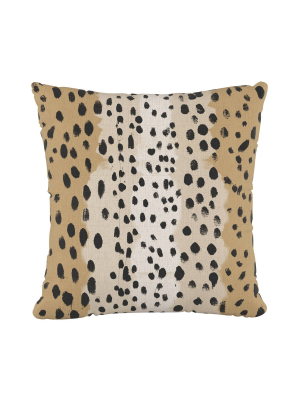 Linen Leopard Square Throw Pillow - Cloth & Company