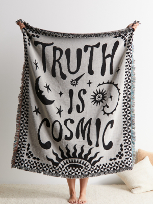 Truth Is Cosmic Woven Throw Blanket