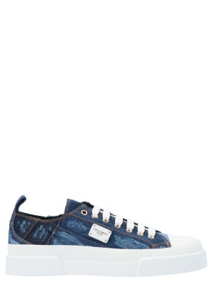 Dolce & Gabbana Portofino Patchwork Denim Sneakers