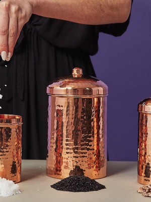 Recycled Copper Kitchen Canisters