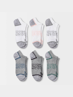 Women's Lightweight Pebble Patterned 6pk No Show Athletic Socks - All In Motion™ 4-10