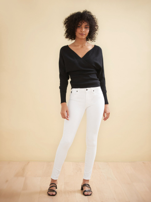 Mid Rise / Rachel Skinny / White / 30" Inseam