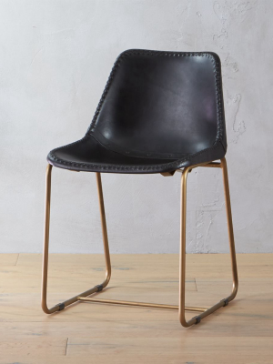 Roadhouse Black Leather Chair