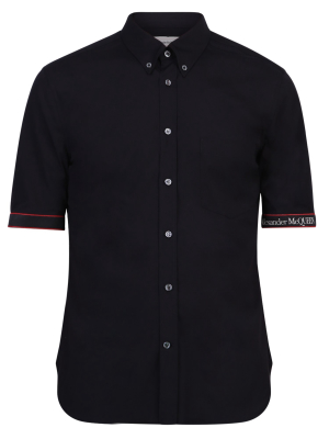 Alexander Mcqueen Logo Trim Short-sleeved Shirt