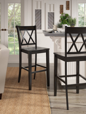 Set Of 2 29" South Hill Double X Back Barstools - Inspire Q