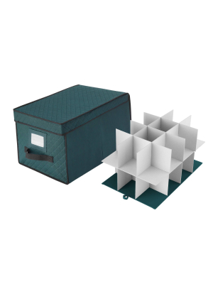 Elf Stor Christmas Ornament Storage Chest Green