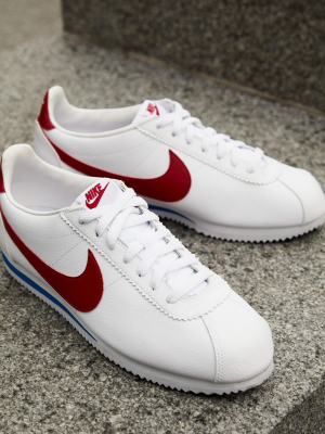 Nike Cortez Leather Sneakers In White 819719-103