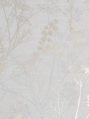 Hedgerow Grey And Pale Gold Wallpaper From The Capsule Collection By Graham & Brown