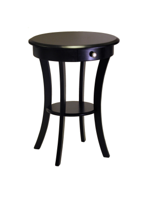 Sasha Round Accent Table - Black - Winsome