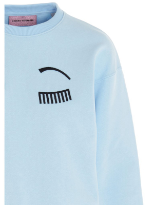 Chiara Ferragni Flirting Eye Embroidered Sweatshirt