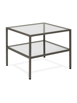 Camber Modern Glass End Table 25" - Studio Designs