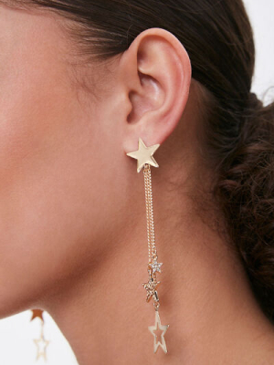 Rhinestone Star Drop Earrings