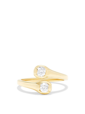 Effy D'oro 14k Yellow Gold Two-of-us Diamond Ring, 0.59 Tcw