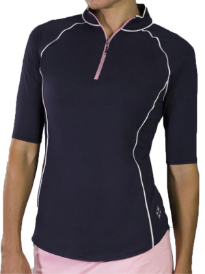 Women's Jofit Piped 1/2 Sleeve Mock Top