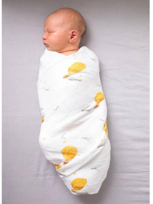 Organic Cotton Muslin Swaddle – Hot Air Balloon