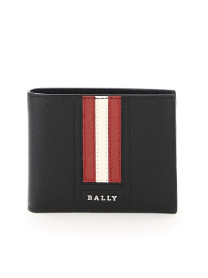 Bally Logo Plaque Stripe Bifold Wallet