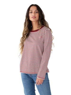 Dahlia Stripe Long Sleeve Boxy Tee