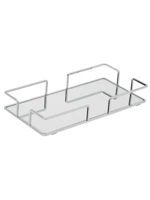 Bathroom Tray Silver - Home Details