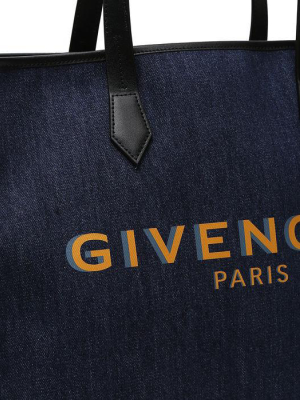 Givenchy Bond Medium Denim Shopper Tote Bag