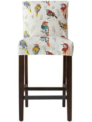 Hendrix Slipcover Barstool Multi Bird Print - Cloth & Company