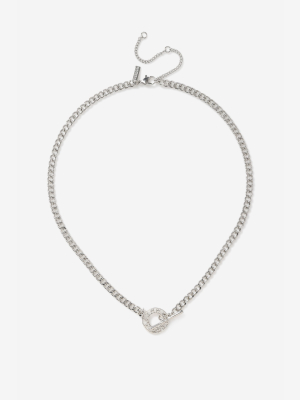 **t-bar Silver Necklace