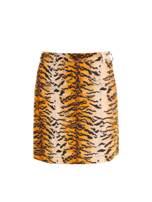 Philosophy Di Lorenzo Serafini Tiger Printed Mini Skirt