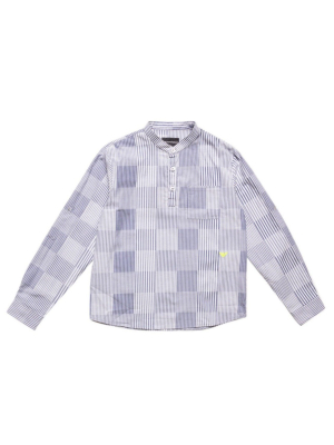 Emporio Armani Kids Stripe Checked Shirt