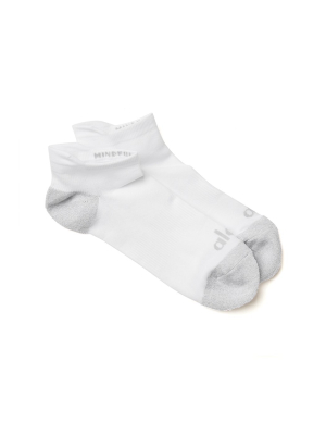 Men's Performance Tab Sock - White/dove Grey