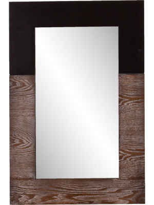 Wagars Wall Mirror Burnt Oak/black