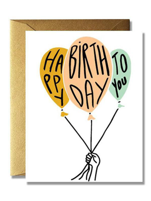 Happy Birthday Balloons Card