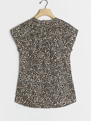 Celia Leopard Buttondown