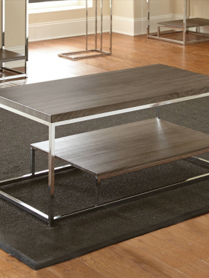 Lucia Cocktail Table Gray/brown - Steve Silver