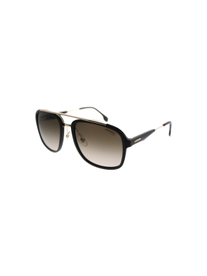 Carrera 2m2 Unisex Square Sunglasses Black Gold 57mm