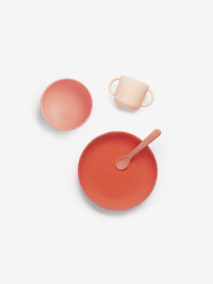 Premium Silicone Baby Meal Set - Coral