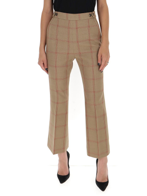 Marni Cropped Checked Flare Pants