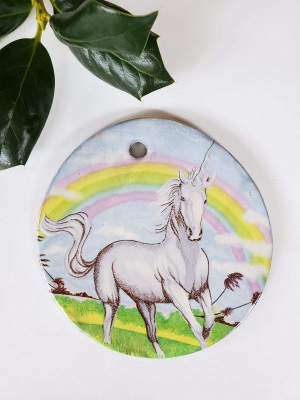 Rainbow Unicorn Ornament