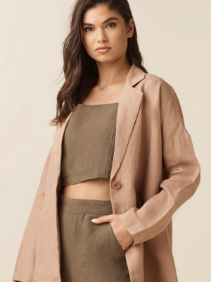 The Linen Belted Blazer