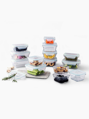 Glasslock Oven And Microwave Safe Glass Food Storage Containers 28 Piece Set