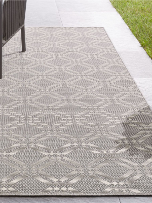 Silas Indoor/outdoor Grey Trellis Rug