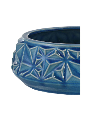 Dahlia Studios Telus 9 1/4" Wide Light Blue Ceramic Bowl