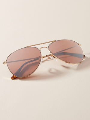 Violet Aviator Sunglasses