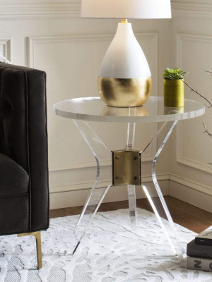 Ll Couture Werner Acrylic End Table