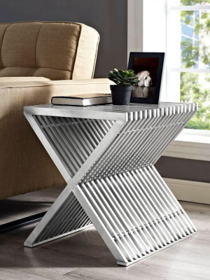 Press Stainless Steel Side Table