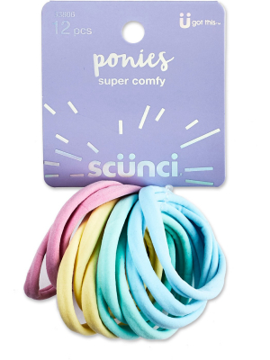 Scunci Hosiery Pastel Ponytailers - 12pk